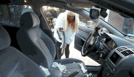 Slutty maid cleans the car MP4 (1920x1080) FHD