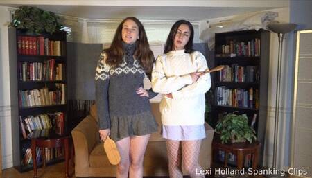 Spanked POV by Eve and Lexi Part 1