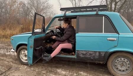 The car broke down after driving (cranking)