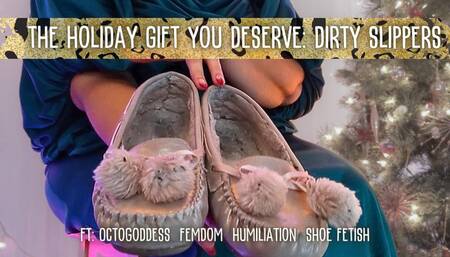 Gift it Deserves: Used Slippers for Slave with cumshot ft: OctoGoddess real MiLF Domme and Foot Slave FLR POV 1080 Version
