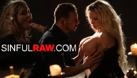 Sensuous Erik Everhard and Barbie Sins at lingerie dirt