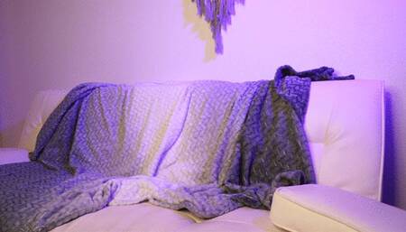 Petite Blonde In a body stocking plays with her new plug