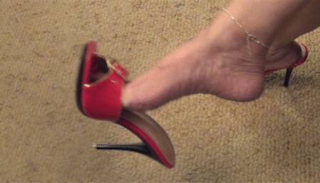 Dangling My Red Buckle Mules - FULL HD 1080p