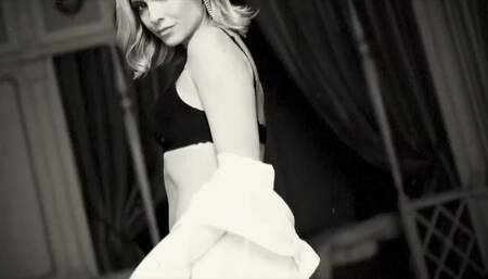 Clara Morgane Nude Topless Black Lingerie Tease Video Leaked