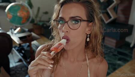 Gina Carla Sucking Popsicle ASMR Video