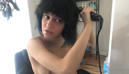 Angelica Topless AngelicaSlabyrinth Hair Straightening Leaked Video