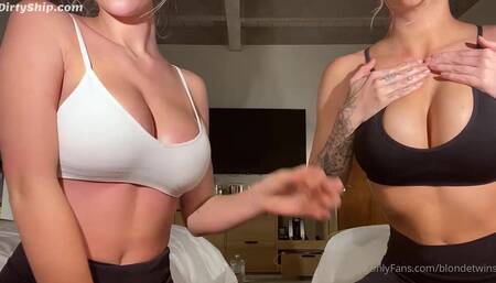 BlondeTwins OnlyFans Sweaty Body After Workout Video