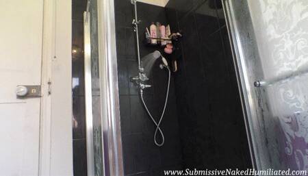 Flat-Mate Makes Samantha Alexandra Shave Her Pussy, Ruining Her Idea Of Having A Private Shower!!! - MP4