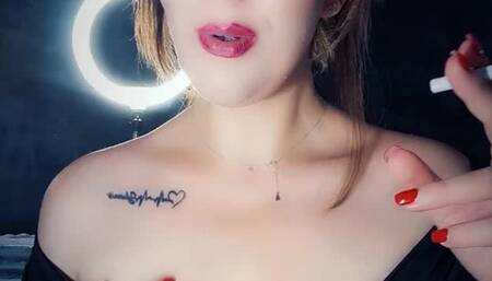 Smothering your cock with my smoke