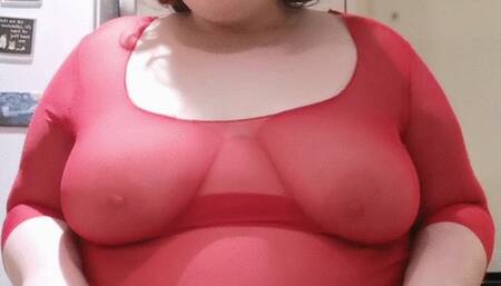 Wiggling my arse and flashing my tits