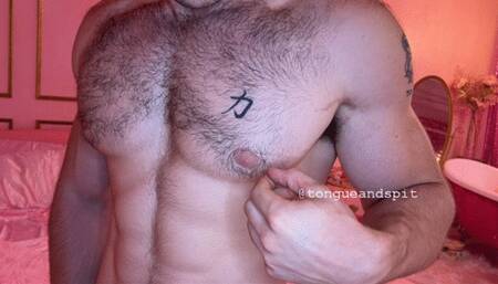 Zack Dickson Nipples and Hairy Pecs Video 1 - MP4