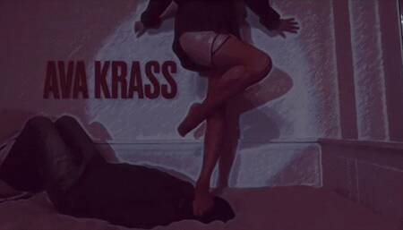 With all my weight I step on his head and face Yes, bitch, I use the slave’s head for its intended purpose