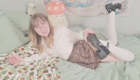 Schoolgirl Stuck in a Jock Lock Wedgie