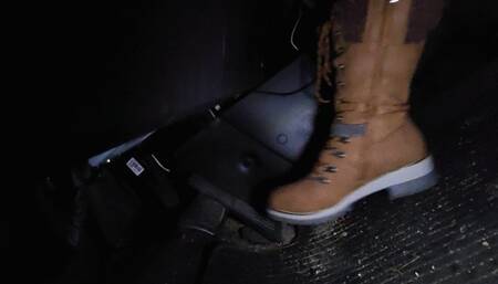 Pedal Play and Revving in Tall Boots
