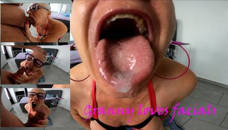 Granny loves facials