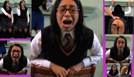 Hogwarts witch eRica gets her hand and ass spanked!