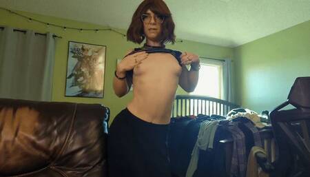 Stroking to Orgasm Playing with Njoy Butt Plug