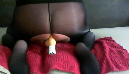 Fucked my tight hole with a hard dildo