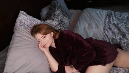 Satin cape and hairbrush JOI