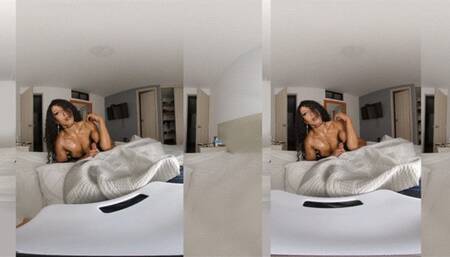 Brenda Biceps VR Video 28 - Sensual bedroom dildo handjob with hardcore finish