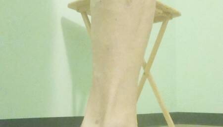 Tempest showing off glitter heels