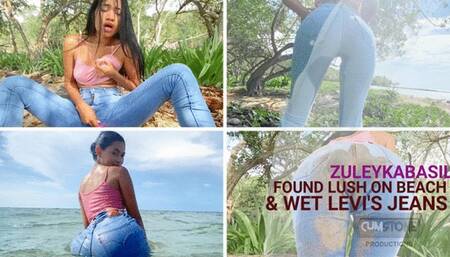 FOUND LUSH ON BEACH & WET LEVIS JEANS