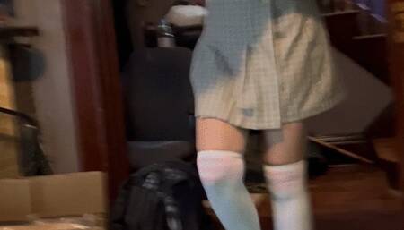 POV Schoolgirl gets tickled and wrestles you to the ground