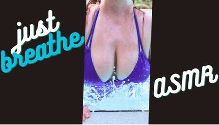 Big Inhales-Exhales ASMR and Swimming in My Sexy Blue Swimsuit (WMV)