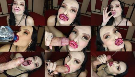 Lip job on big cock immediately after lip augmentation