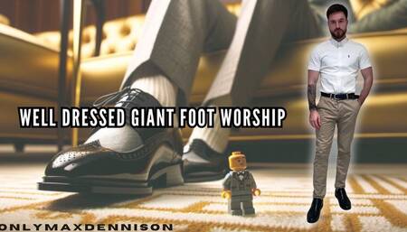 Well dressed giant foot worship (Lego prop)