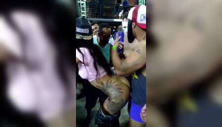 Fucking in front of all friends at Carnival Party