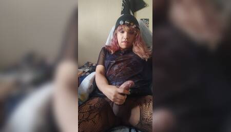 Trans Girl with Big Cock Masturbates for You