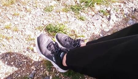 She Shows Her Feet After Trekking. Anal Sex Blow Job