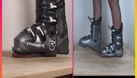 Ski Boots Cock Crush and Shoejob with cum I Mean Girls*