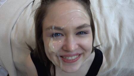 Ass licking stepdaughter licks ass fucks and eats cum