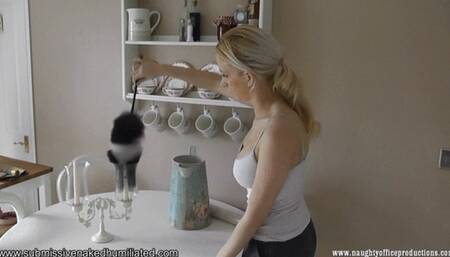 Stealing Maid Samantha Alexandra Is Stripped, Shamed & Caged!!!