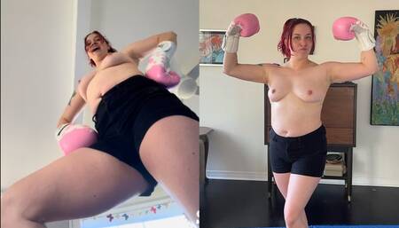 POV Topless Boxing With Lizzy!