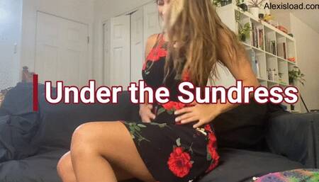 Under Sundress: Red Lingerie Dildo Fucking