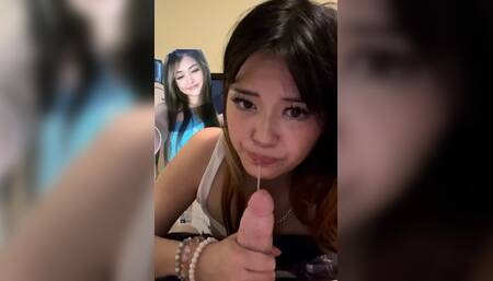 TikTok model Emelia Mae Hill @crazy4emmyyy blowjob