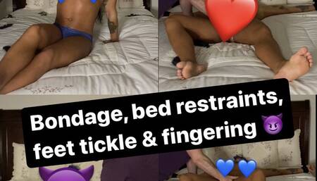 Nude Feet Tickle Punishment Bondage - Tickling, Blindfolded, Gagged, Bed Restraints, Fingering, Humiliated Female Tickle Fetish Feet Soes High Arches Scrunching