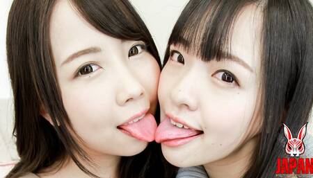 Behind the Scenes: Yukari Miyazawa and Kurumi Tamaki's First Meeting - The Thrill of Intense Lesbian Kisses