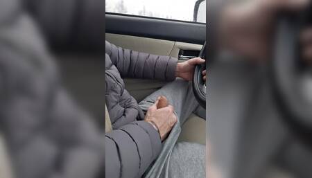 Masturbates in Car