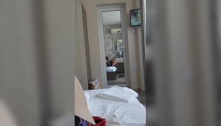 Wanking in the Hotel Room