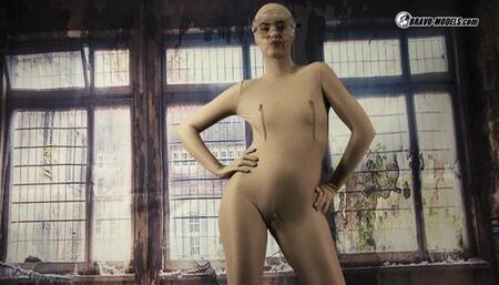 458 Izzy Delphine fetish skin color spandex