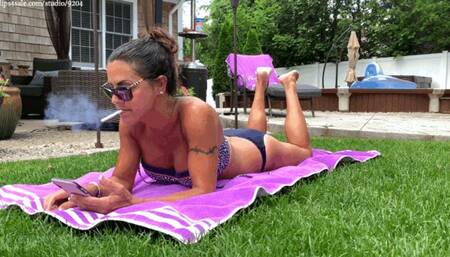 Bikini Barefoot Smoker - Brooke