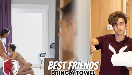 Bring a Towel - Donavan Brings His Friend's Stepdad Dalton a Towel - He Can't Help but Watch and Join - Benvi Watches and Jerks