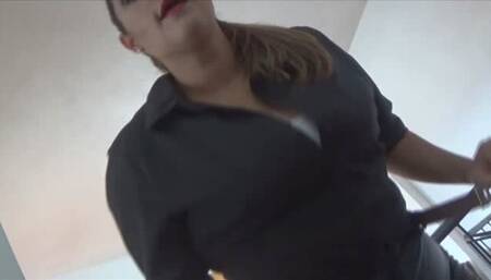 Goddess Barbara teaches you discipline with her belt