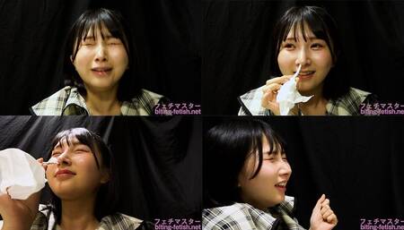 Kana Yura - CLOSE-UP of Japanese cute girl SNEEZING-
