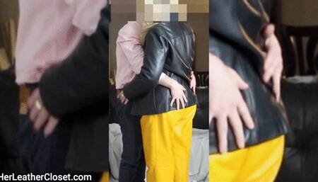 Ms Kathleen Yellow Leather Pants