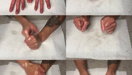 Hand Fetish - Oil, Hand Expressions, ASMR, Natural Finger Nails, Fingers, Palms, Top of Hands, Strong Woman Hands, Autonomous Sensory Meridian Response